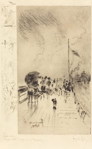 Ein Pier in England von Felix Hilaire Buhot