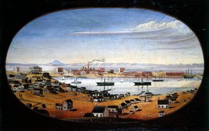 US Navy Yard, Mare Island, Kalifornien, ca. 1857 von Felix Mathews