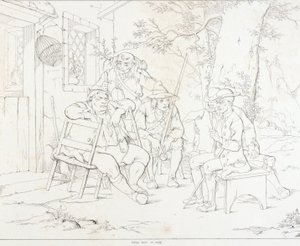 (Rip Van Winkle, Illustration) Rip mit Junto im Dorfgasthaus von Felix Octavius Carr Darley