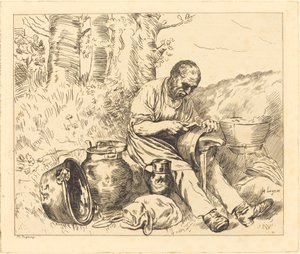 Der Kesselflicker von Felix Régamey after Alphonse Legros