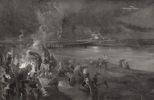 Deutsche Wache am Fluss Maas