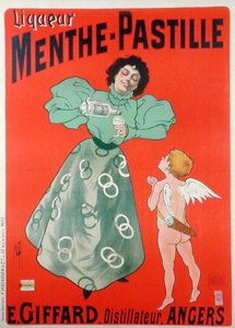 Plakatwerbung für Menthe-Pastille, destilliert von E. Giffard von Ferdinand  Misti Mifliez