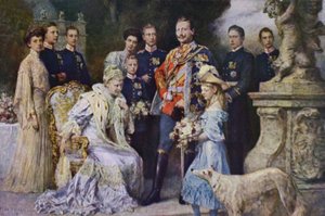 Kaiser Wilhelm II und die deutsche Kaiserfamilie von Ferdinand (after) Keller
