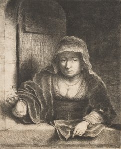 Frau mit einer Birne, 17. Jahrhundert von Ferdinand Bol