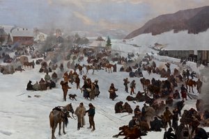 Bourbaki-Panorama von Ferdinand & Castres Edouard (1838-1902) Hodler