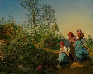 Kirchgang im Frühling von Ferdinand Georg Waldmüller