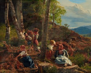 Reisigsammler im Wienerwald, 1855 von Ferdinand Georg Waldmuller