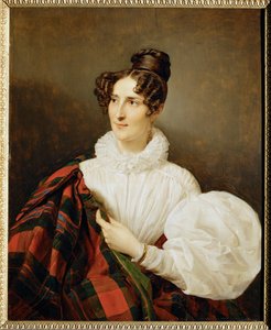 Dame in einem weißen Kleid von Ferdinand Georg Waldmuller