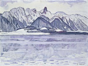 Verschneites Stockhorn, 1913-1914 von Ferdinand Hodler