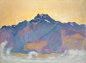 Die Dents du Midi von Chesières aus gesehen, 1912 von Ferdinand Hodler