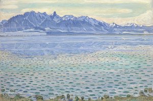 Thunersee mit Stockhornkette von Ferdinand Hodler