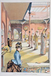 Der neue Saal des Museums des Mittelalters von Cluny in Paris 1887, von Ferdinand Joseph GUELDRY (1858-1945). Gravur von 1887 in „Paris-Illustrierte Wochenzeitung“.
