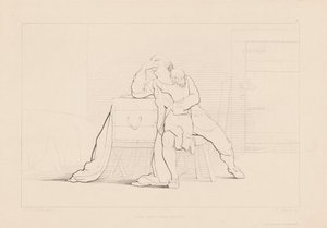 Gertrude kletterte auf das Knie eines verwitweten Vaters von Ferdinand Joubert, after George Elgar Hicks