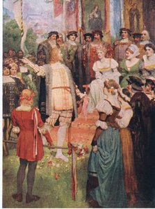 Walter begann sein Lied, Illustration aus The Stories of Wagner