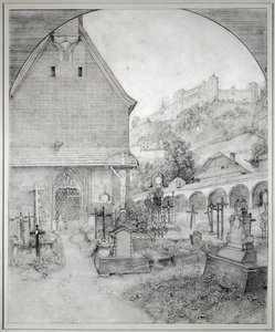 Petersfriedhof in Salzburg, Österreich von Ferdinand Olivier