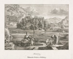 Sieben Ansichten in Salzburg und Berchtesgaden: Montag: Rosenecker Garten Salzburg