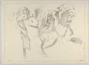 Studie von drei Putti, ca. 1800-1844 von Ferdinand Piloty