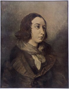 Porträt von George Sand (Aurore Dupin, Baronne Dudevant) (1804-1876) von Delacroix. von Ferdinand Victor Eugene (after) Delacroix