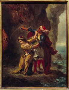 Die Braut von Abydos. Illustration aus dem Buch von George Gordon Byron, bekannt als Lord Byron (1788-1824), „Die Braut von Abydos“, Gesang II Strophe XXIII