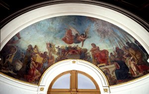 Alexander der Große (356-323 v. Chr.) lässt die Werke von Homer in einer goldenen Kassette einschließen von Ferdinand Victor Eugene Delacroix