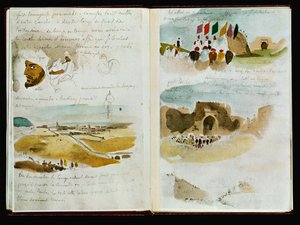 Marokkanische Skizzen - Ankunft in Meknes von Ferdinand Victor Eugene Delacroix