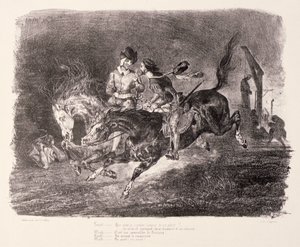 Faust und Mephistopheles galoppieren durch die Sabbatnacht, 1828