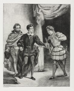 Hamlet: Hamlet und Guildenstern, 1834 von Ferdinand Victor Eugene Delacroix