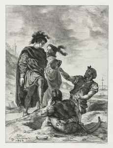 Hamlet: Hamlet und Horatio mit den Totengräbern, 1843