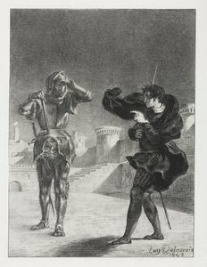Hamlet: Das Phantom auf der Terrasse, 1843 von Ferdinand Victor Eugene Delacroix