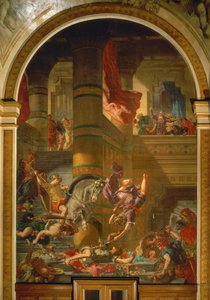 Heliodoros aus dem Tempel vertrieben, nachdem er versucht hatte, den Tempelschatz zu beschlagnahmen