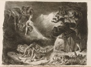 Illustration zu Goethes Faust, 1828 von Ferdinand Victor Eugene Delacroix
