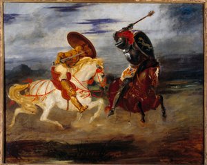 Ritterkampf auf dem Land von Ferdinand Victor Eugene Delacroix