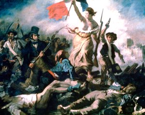 Die Freiheit führt das Volk von Ferdinand Victor Eugene Delacroix