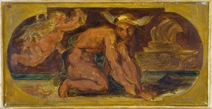Mercure: Skizze für den Salon de la Paix im Hôtel de Ville, Paris, zwischen 1849 und 1852 von Ferdinand Victor Eugene Delacroix
