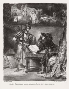 Mephisto erscheint Faust von Ferdinand Victor Eugene Delacroix