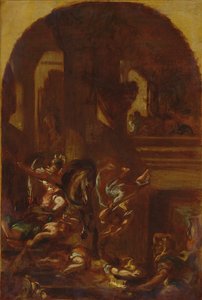 Die Vertreibung des Heliodorus aus dem Tempel, ca. 1857 von Ferdinand Victor Eugene Delacroix