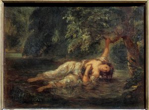 Der Tod von Ophelia (Illustration für „Hamlet“ von William Shakespeare) von Ferdinand Victor Eugene Delacroix