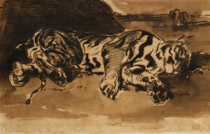 Liegender Tiger, 1858