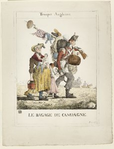 Englische Truppen: das Feldgepäck von Ferdinand Victor Eugene Delacroix