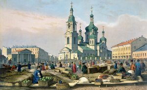 Der Heumarkt in St. Petersburg, ca. 1840