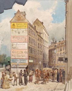 Die Kohlmessergasse und der Salzgries bei der Ruprechtsstiege von Ferdinand Weckbrodt