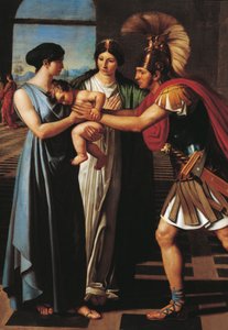 Andromache fängt Hector am Scaean-Tor ab (Detail) von Ferdinando Castelli
