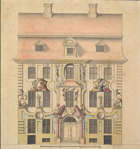 Architektonischer Entwurf für eine Fassade, 1739-69