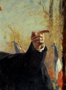 Hand. Detail des Porträts von Paul Déroulède (1846-1914), französischer nationalistischer Aktivist, der mit dem Finger zeigt von Fernand Cormon