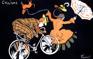 Radfahren, ca. 1910-20 (Postkarte)