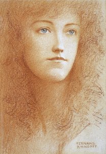 Porträt einer jungen englischen Frau von Fernand Khnopff