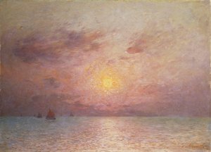 Segeln auf dem Meer, Abend von Fernand Loyen du Puigaudeau