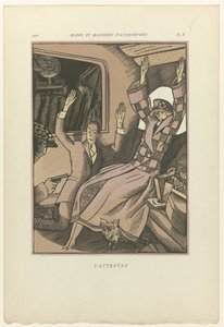 Moden und Manieren von Heute, 1922, Pl. 10: Das Attentat von Fernand Siméon