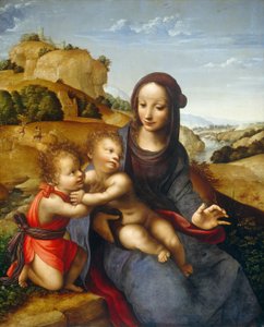 Madonna und Kind mit dem kleinen Heiligen Johannes, ca. 1505 von Fernando Yáñez de la Almedina