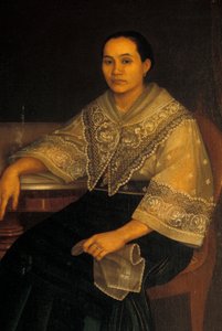 Porträt einer Frau in traditioneller philippinischer Tracht